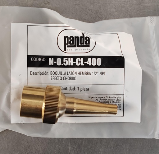 [N-0.5H-CL-400] BOQUILLA DE LATÓN EFECTO CHORRO LINEAL 1/2"