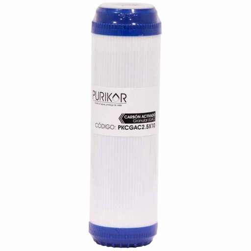 [PKCGAC2.5X10] CARTUCHO CARBÓN GRANULADO PURIKOR 2.5 X 10