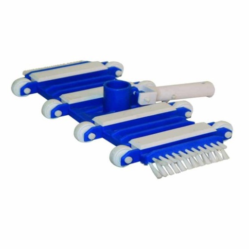 [012-001-A-011] BARREDORA 8 RUEDAS FLEXIBLE CON CERDAS LATERALES 14" ABS PANDA